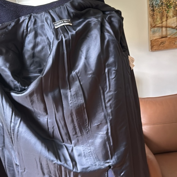 Vintage Accento by Marzotto Women’s/Unisex Long Wool Coat Navy Blue Size 10 - Picture 6 of 11